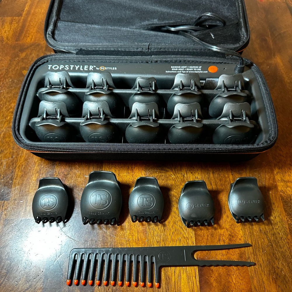 TopStyler by Instyler Heated Ceramic Styling Shells Hair Curlers 16pc Set TESTED